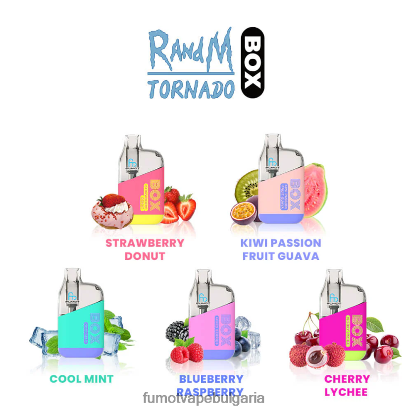 Fumot Flavours - Fumot Tornado кутия 10000 вейп под за еднократна употреба - 20 мл (1 брой) ягодова диня JXTHRV349