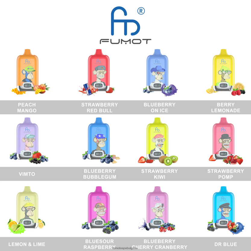 Fumot Cena - Fumot Digital Box 12000 vape pod за еднократна употреба - 20 ml (1 брой) бананов лед JXTHRV112