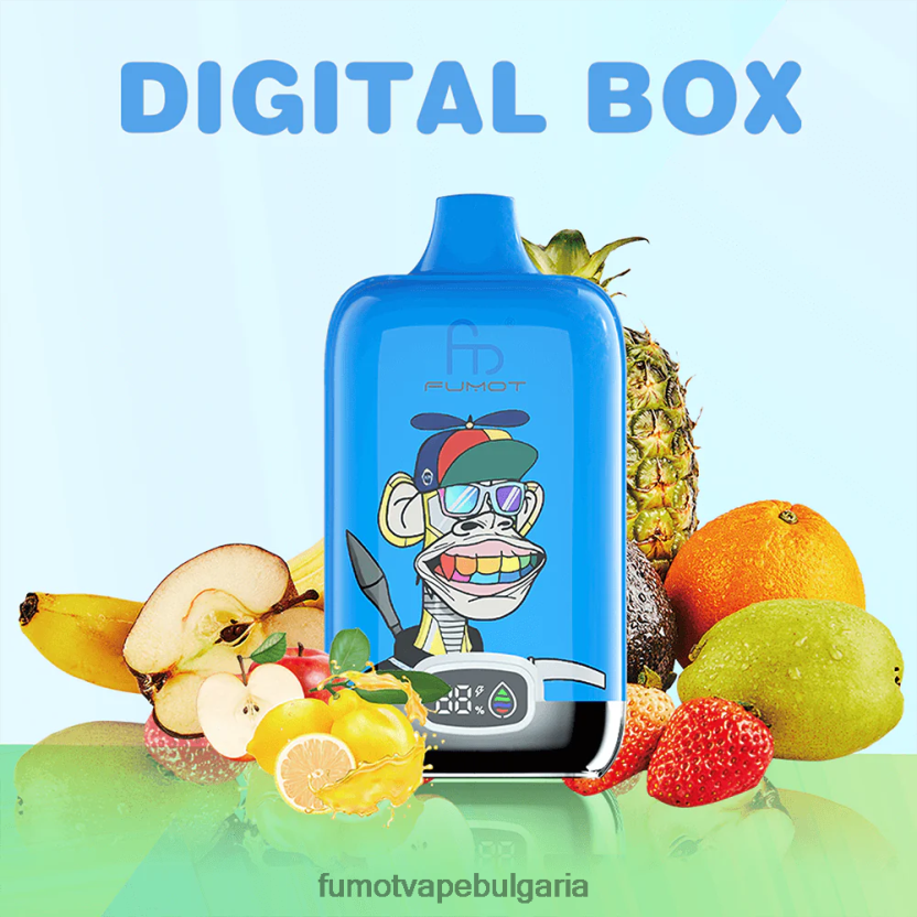 Fumot Shop - Fumot Digital Box вейп под за еднократна употреба 12000 - 20мл (1 брой) червен ябълков лед JXTHRV144