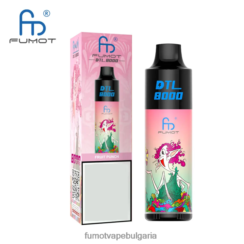 Fumot Cena - Fumot DTL 8000 писалка за вейп за еднократна употреба - 16 ml (1 брой) прасковен лед JXTHRV422