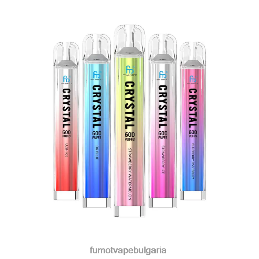 Fumot Cena - Fumot Crystal 2 ml (комплект от 3 части) вейп за еднократна употреба - съвместим с 600 tpd хладна мента JXTHRV382