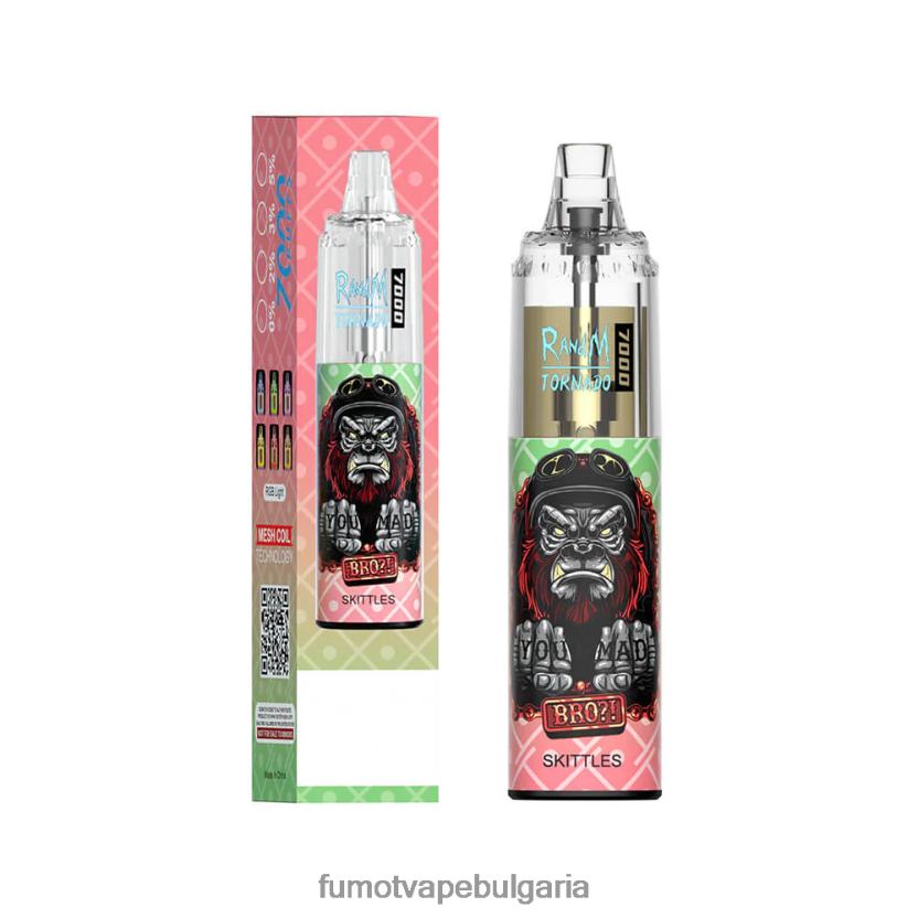 Fumot Factory - Fumot Tornado 14 ml (1 брой) 7000 вейп писалка за еднократна употреба кисела ябълка JXTHRV97